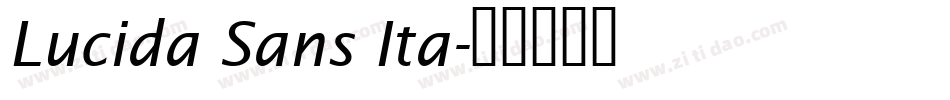 Lucida Sans Ita字体转换